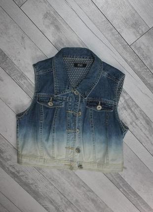 Джинсовая жилеточка 12 размер