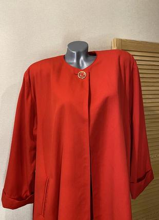 Luisa spagnoli красное шерстяное пальто овер сайз (100% шерсть)2 фото