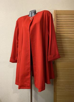 Luisa spagnoli червоне вовняне пальто овер сайз (100% шерсть)