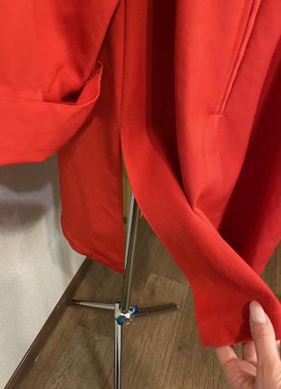 Luisa spagnoli красное шерстяное пальто овер сайз (100% шерсть)3 фото