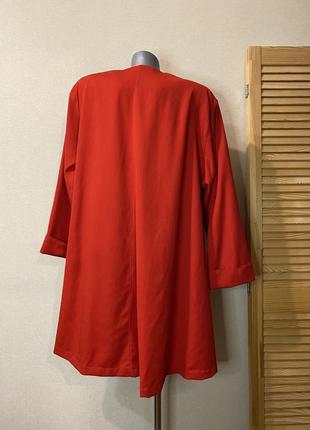 Luisa spagnoli красное шерстяное пальто овер сайз (100% шерсть)4 фото