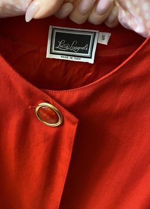 Luisa spagnoli красное шерстяное пальто овер сайз (100% шерсть)7 фото
