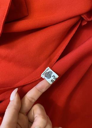 Luisa spagnoli красное шерстяное пальто овер сайз (100% шерсть)8 фото