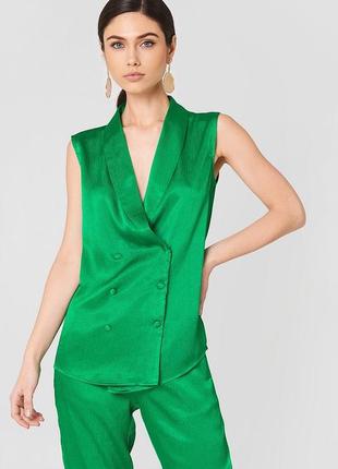 Блуза в модном зеленом цвете rut&circle размер xs можно s