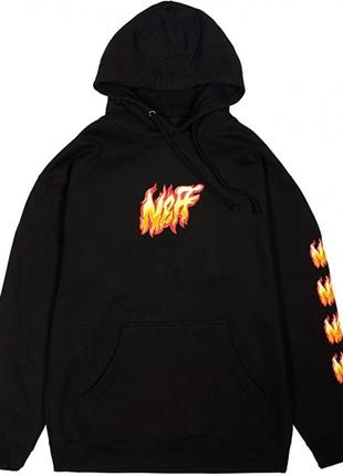 Кофта трикотажная утепленная с капюшеном neff pull over hoodie fire 19h410042 фото