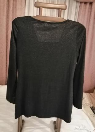 Черно- серебристая блуза р xl.2 фото