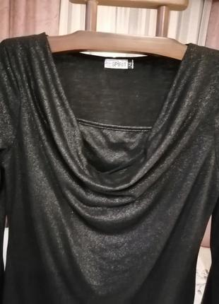 Черно- серебристая блуза р xl.3 фото