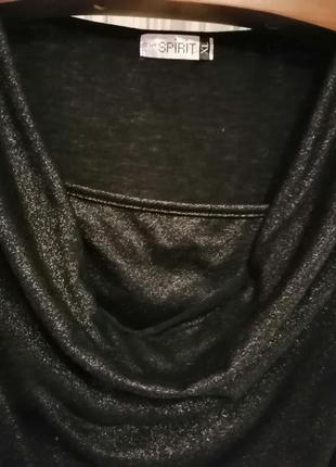 Черно- серебристая блуза р xl.5 фото