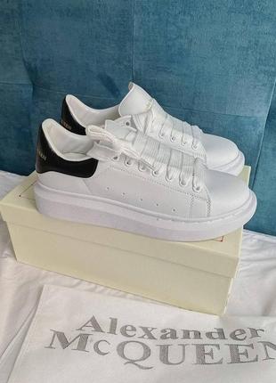 Женские кроссовки alexander mcqueen white/black