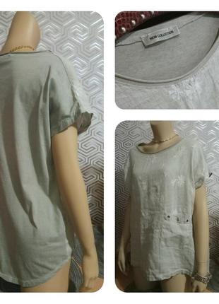 Итальянская блуза из миксованного льна2 фото
