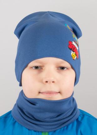 Детская шапка с хомутом brawl leon (2 размера - до 5 лет; от 5 до 12 лет)2 фото