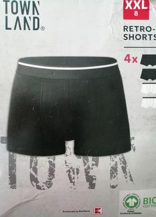 Мужские трусы боксеры белые town land размер xxl