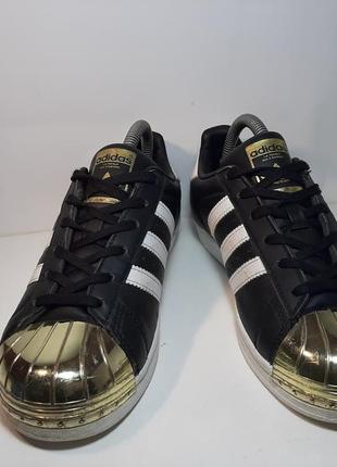 Кроссовки  adidas superstar metal toe gold metallic