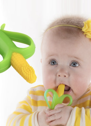 Прорізувач - зубна щітка кукурудза, banana baby6 фото