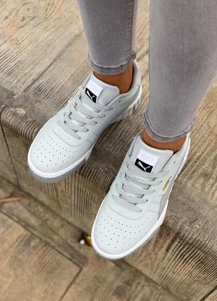 Puma cali grey, женские серые кроссовки2 фото