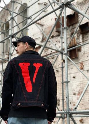 Джинсова куртка vlone black3 фото