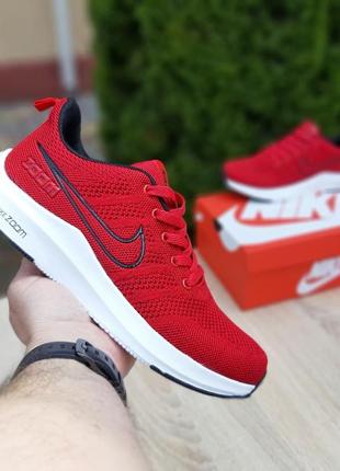 Мужские кроссовки nike zoom красные / мужские кроссовки найк красные smb47 фото