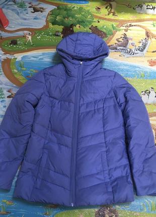 Куртка зимняя пуховик синяя1 фото