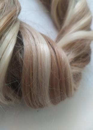 Трессы длинные волосы на заколках парик