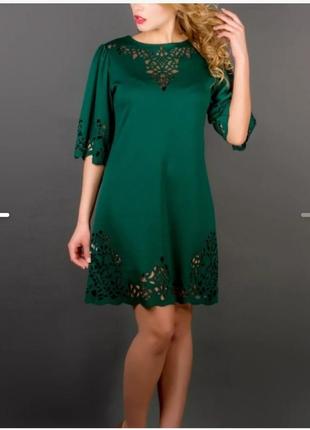 Платье темно-зеленое, 46-48укр.1 фото