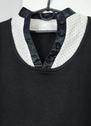 Черная трикотажная блуза in extenso2 фото