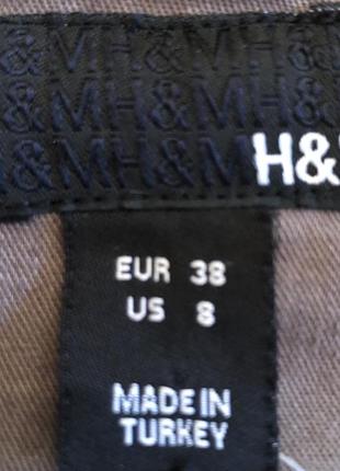 Жакет "h&m" у стилі сафарі коричневого кольору без підкладки (швеція).9 фото