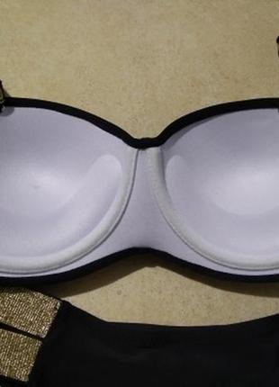 Купальник женский раздельный красивый купальник однотонный с драпировкой6 фото