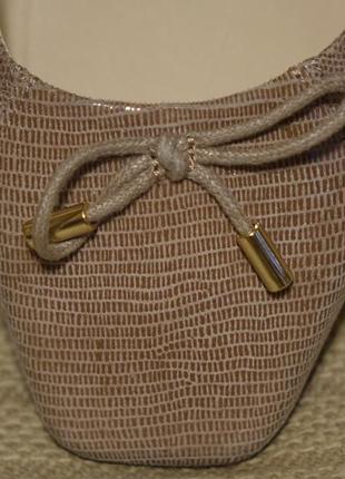 Красивые туфельки-балетки из фактурной натуральной кожи footglove англия 38 р.5 фото