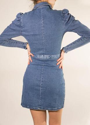 Супермодное джинсовое платье на молнии bershka2 фото