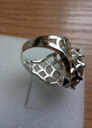 Срібна каблучка 17 розмір срібло 925 проба 5,89 г. олександрит перстень кольцо4 фото