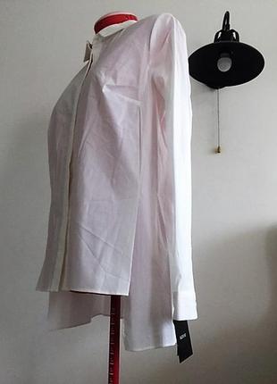 Рубашка белая асимметричный низ и разрезы по бокам usa "8" на 48-50 рр10 фото