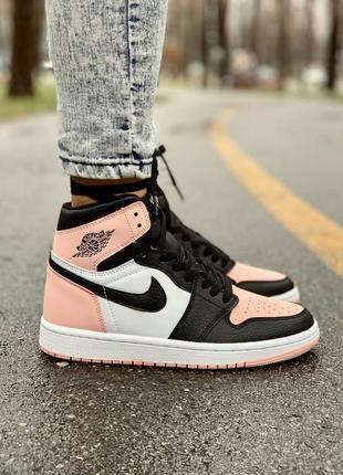 Кроссовки nike air jordan 1 retro pink