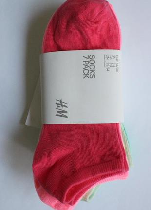 Носки низкие поштучно на девочку h&m3 фото