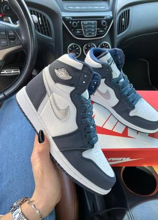 Кроссовки air jordan 1 mid midnight navy3 фото