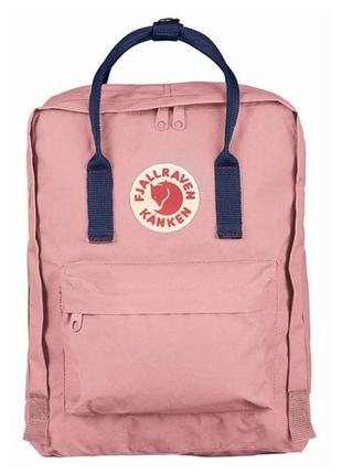 Рюкзак kanken fjallraven classic 16л, сумка портфель канкен классик синими ручками розовый1 фото