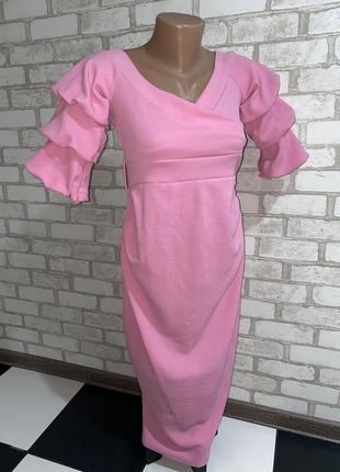 Вінтажне брендове ошатне плаття/оригінал boohoo колір пудра