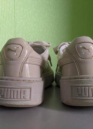 Кроссовки кожаные puma basket platform5 фото