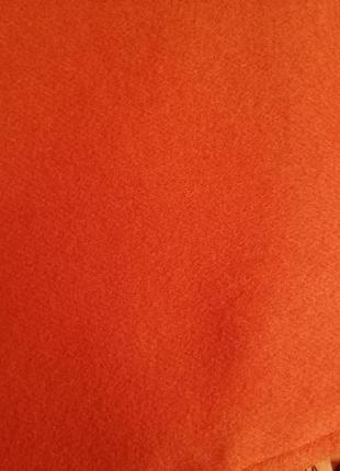 Кашемірова шаль з бахромою зі шкіри ягняти від бренду hermes5 фото