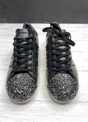 Мужские черные кроссовки adidas superstar4 фото