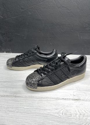 Мужские черные кроссовки adidas superstar5 фото