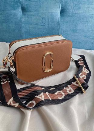 Сумка женская marc jacobs коричневая (марк джекобс, клатч, кошелек, рюкзак, сумочка)2 фото