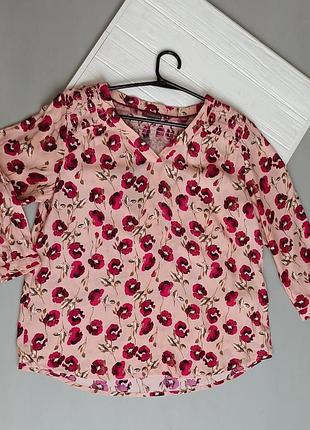 Блузка- рубашка street one с маками