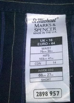 Стильні завужені брюки / marks & spencer / 52 % льон5 фото