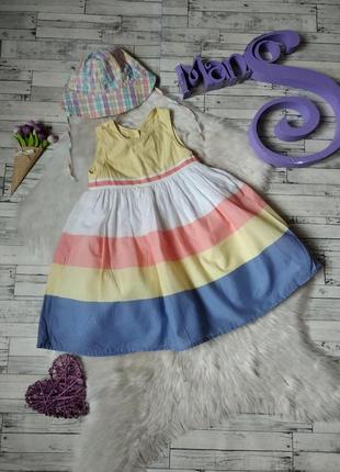 Літнє плаття на дівчинку в смужку h&m з панамкой1 фото