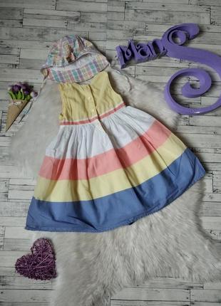 Літнє плаття на дівчинку в смужку h&m з панамкой4 фото