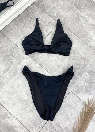 Черный сексуальный раздельный купальник asos
