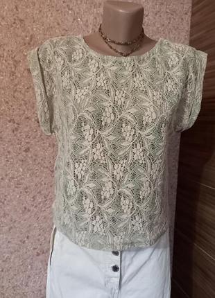 Ажурний короткий топ topshop