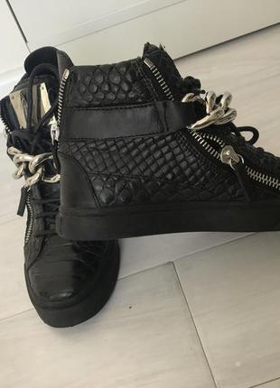 Снікерси giuseppe zanotti, шкіра.5 фото