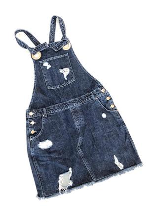 Комбинезон джинсовый юбка denim, р. s-м1 фото