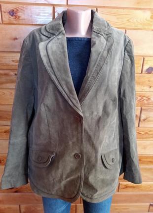 Marks & spencer 100% кожа замша . новая замшевая куртка пиджак . большой размер2 фото